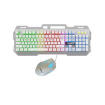 Kit teclado metálico e mouse gamer com fio ubs rgb branco ley-2077 lehmox Kit teclado metálico e mouse gamer com fio ubs rgb branco ley-2077 lehmox