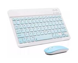 Kit Teclado Mini + Mouse Pad Portátil Bluetooth Wireless Compacto Compativel Celular Tablet Notebook PC Recarregável Usb