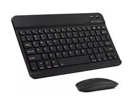 Kit Teclado Mini + Mouse Pad Portátil Bluetooth Wireless Compacto Compativel Celular Tablet Notebook PC Recarregável Usb