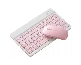 Kit Teclado Mini + Mouse Pad Portátil Bluetooth Wireless Compacto Compativel Celular Tablet Notebook PC Recarregável Usb