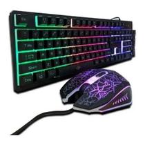 Kit Teclado Mouse Fone Rgb Gamer Led Usb Abnt2 K13