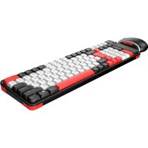 Kit Teclado Mouse Gamer Knup Colorido BT Wireless 2.4 Knup TE-129 Vermelho