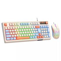 Kit Teclado Mouse Gamer Lehmox LED RGB com Fio Profissional