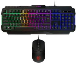 Kit Teclado + Mouse Gamer MSI Forge GK100 Combo (Ingles)