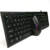 Kit Teclado + Mouse Gamer RGB V05 FK Carbon Combo Dark Ergonomico