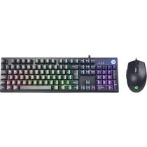 Kit Teclado + Mouse Gamer USB KM300 Preto HP