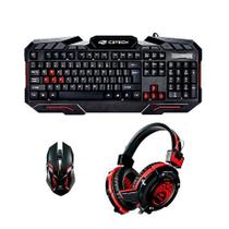 Kit Teclado + Mouse + Headset Gamer C3Tech GK100 Preto