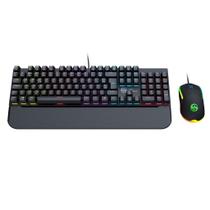 Kit Teclado Mouse Mecânico com mouse pad Abnt2 Gamer Rgb Switch Blue Bk-03 três cores