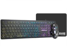 Kit Teclado + Mouse + Mousepad Gamer K-Mex Km76+Mod7+Fx-X2418 Preto