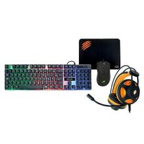 Kit Teclado+mouse+mousepad+headset 4 Em 1 Argos Oex Tm304