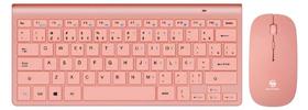 Kit Teclado + Mouse Óptico Adaptador Usb Sem Fio 2.4ghz Wireless Para Pc Notebook Rosa Kit Teclado + Mouse Óptico Adaptador Usb Sem Fio 2.4ghz Wireless Para Pc Notebook Rosa