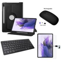 Kit Teclado + Mouse + Película + Capa Case Giratória Para Tablet S7 Fe Lte 12.4