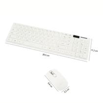 Kit Teclado + Mouse Sem Fio Com Capa Silicone Slim Wireless