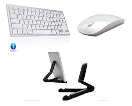 Kit Teclado + Mouse Sem Fio + Suporte Retrátil Tablet A7 LTE + Caneta Touch