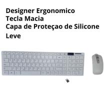 Kit Teclado + Mouse Sem Fio Wi Fi ABNT2 Notebook Desktop Pc De Mesa