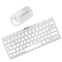Kit Teclado Mouse Sem Fio Wireless Bluetooth HRebos - Branco