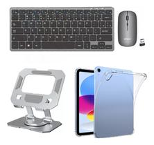 Kit Teclado Mouse Suporte Giratório Capa Tpu Compatível com iPad 10º Kit Teclado Mouse Suporte Giratório Capa Tpu Compatível com iPad 10º