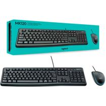 Kit teclado+mouse usb mk120 preto logitech