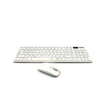 Kit Teclado + Mouse Wireless Grande Branco