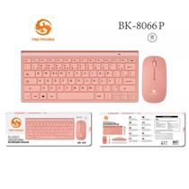 Kit Teclado Mouse Wireless Sem Fio Ergonômico Pc Note Abnt Weibo 8066 NF Pilhas Durabilidade