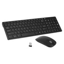 Kit Teclado Mouse Wireless Sem Fio Silencioso Ergonômico Com Capa Silicone