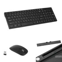 Kit Teclado Mouse Wireless Sem fio Ultra Slim 2.4 Ghz