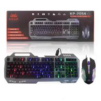 Kit Teclado Multimídia Membrana e Mouse Gamer Iluminação RGB Pro Gaming Gears USB - Knup