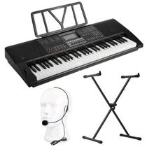 Kit Teclado Musical 61 Teclas Mt-5000 + Suporte E Microfone - MXT Kit Teclado Musical 61 Teclas Mt-5000 + Suporte E Microfone - MXT