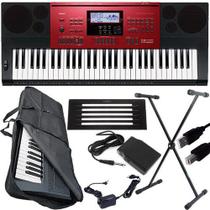 Kit Teclado Musical Arranjador Casio Ctk-6250 + Acessórios