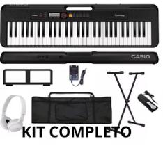 Kit Teclado Musical Arranjador Casio cts 200 Iniciante Estudante Kit Teclado Musical Arranjador Casio cts 200 Iniciante Estudante