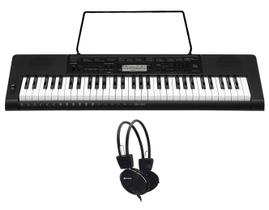 Kit Teclado Musical Casio CTK-3500 5/8 61 Teclas Sensíveis Com Fone de Ouvido
