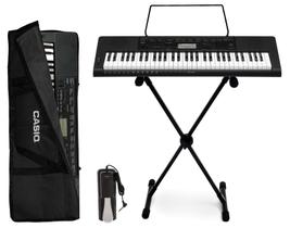 Kit Teclado Musical Casio CTK-3500 5/8 61 Teclas Sensíveis Completo Com Pedal