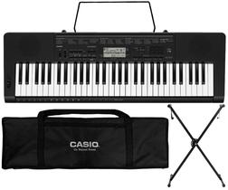 Kit Teclado Musical Casio CTK3500 5/8 Sensibilidade Capa, Suporte e Fonte Bivolt
