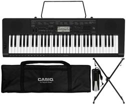 Kit Teclado Musical Casio CTK3500 USB 5/8 Sensíveis Completo Com Capa Suporte e Pedal