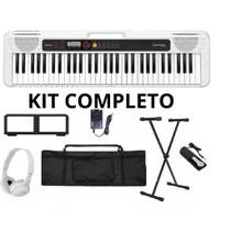 Kit Teclado Musical Casio Cts 200 Branco PEDAL CAPA FONE SUPORTE X