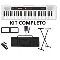 Kit Teclado Musical Casio Cts 200 Branco PEDAL CAPA SUPORTE X