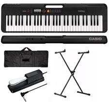 Kit Teclado Musical Casio Cts 200 PEDAL CAPA SUPORTE X