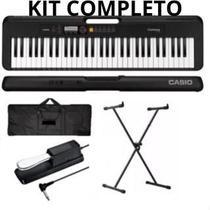 Kit Teclado Musical Casio Cts 200 PEDAL CAPA SUPORTE X