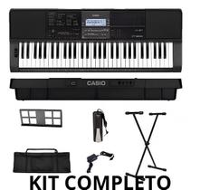 Kit Teclado Musical Casio Ctx800 Capa Pedal Suporte X