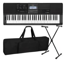 Kit Teclado Musical Casio Ctx800 Capa Suporte X