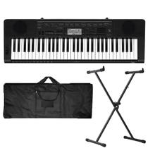 Kit Teclado Musical Casio Profissional Ctk3500 Capa Suporte X Kit Teclado Musical Casio Profissional Ctk3500 Capa Suporte X
