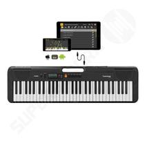 Kit Teclado Musical CASIOTONE CT-S200 CASIO Preto 61 Teclas Aplicativo Chordana Play + Fone + Suporte X