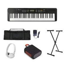Kit Teclado Musical Harmonics He300 Musical 61 Teclas Usb