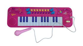 Kit Teclado Musical Infantil com Microfone Rosa Brinquedo Educativo e Interativo Kit Teclado Musical Infantil com Microfone Rosa Brinquedo Educativo e Interativo