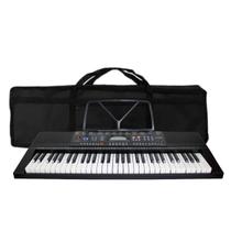 Kit Teclado Musical Iniciante 61 Teclas Com USB + Capa