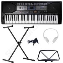 Kit Teclado Musical Spring TC 361 61 Teclas Sensitivas + Suporte X + Fone de Ouvido Kit Teclado Musical Spring TC 361 61 Teclas Sensitivas + Suporte X + Fone de Ouvido