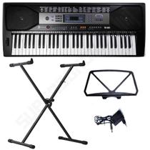Kit Teclado Musical Spring TC 361 61 Teclas Sensitivas + Suporte X Kit Teclado Musical Spring TC 361 61 Teclas Sensitivas + Suporte X