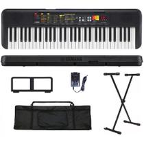 Kit Teclado musical Yamaha Psr-f52 Estudante +fonte+capa+suporte+nf