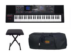 Kit Teclado Roland E-A7 com Banqueta e Capa Kit Teclado Roland E-A7 com Banqueta e Capa
