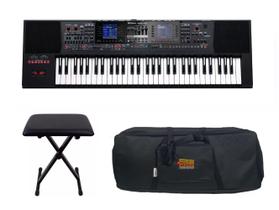 Kit Teclado Roland E-A7 com Banqueta e Capa